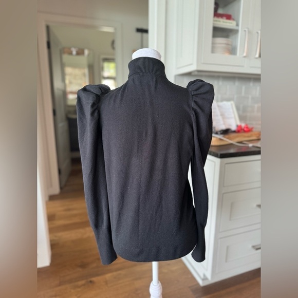 DO+BE Black Turtleneck Puffy Long Sleeves very soft size small - Picture 4 of 9